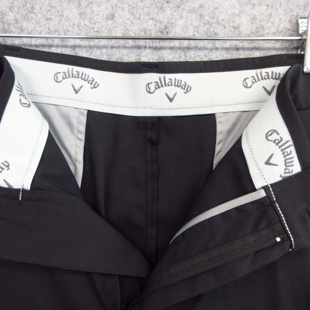 Callaway Golf Shorts Mens 44 Black Performance Stretch Flat Front Casual Active - Picture 5 of 11